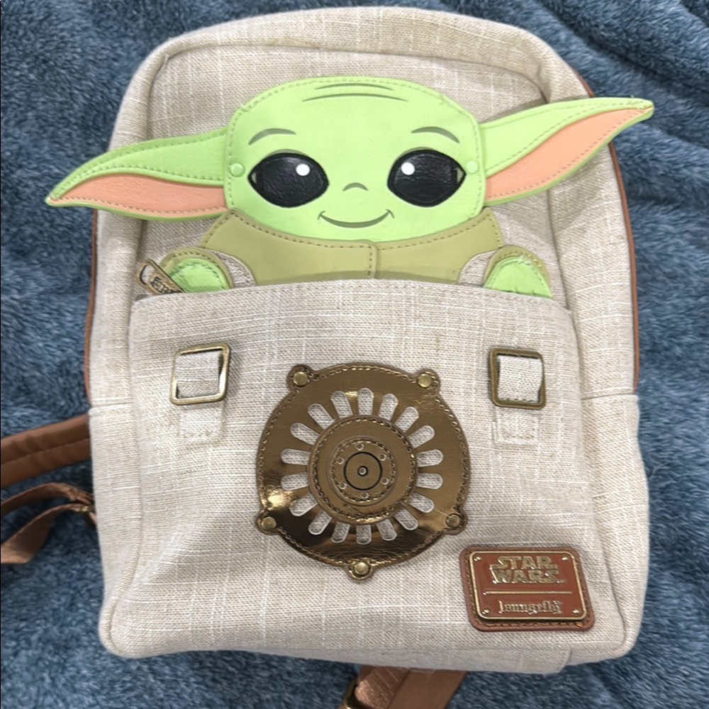 Loungefly Cream and Green Baby Yoda Bags
